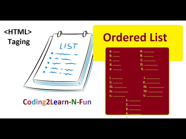 #HTML || #HTMLTaging #HTMLLearning #CSSLearning || Learn HTML Ordered ListTag || Listing Tag in HTML