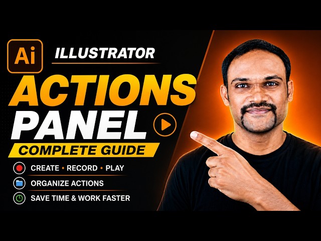 Adobe Illustrator Actions Panel Tutorial in Hindi | Create, Record & Automate Actions #adobe