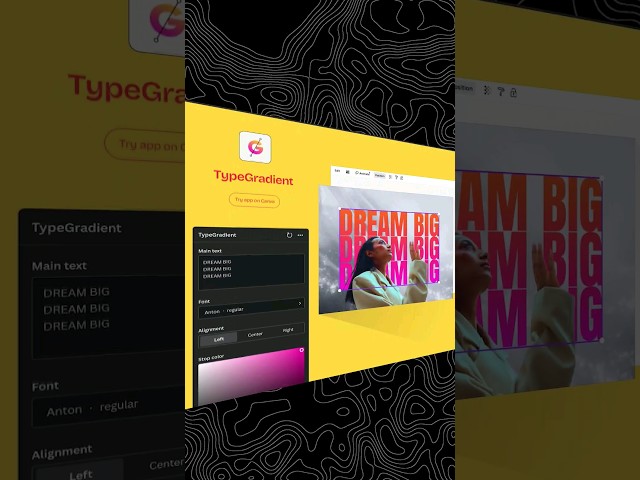 How to add Text Gradient in Canva ? designs.#canva #textgradient #typegradient #canva10ve