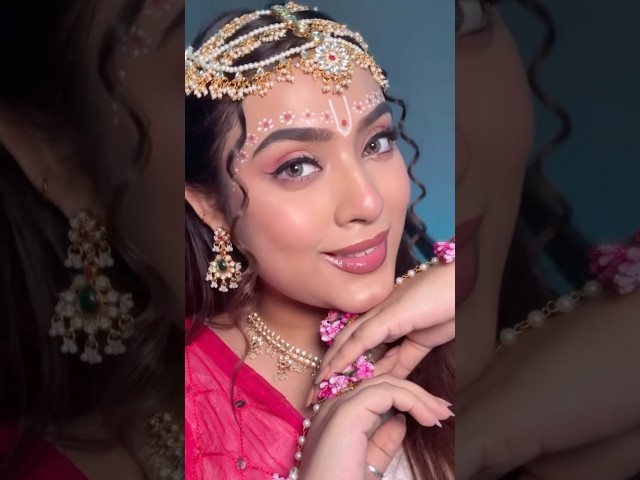 “Radhe Radhe🦚🪈” Makeup Tutorial✨ | Janmashtami | #shorts #janmashtami #trending #makeuptutorial