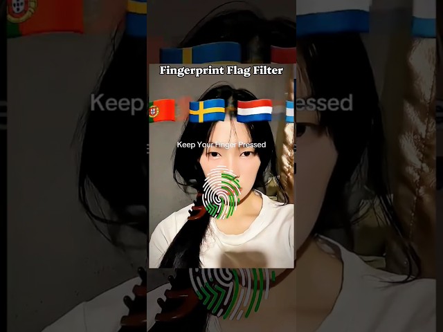 Fingerprint Flag Filter Tutorial 🌍 |Try This Viral Filter #tutorial #tutorialfilter