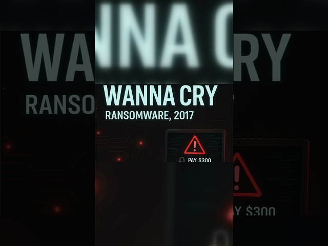 Wanna Cry Ransomware Short | Top 5 Cyber Attacks | Cyber ​​Snacks | Stay Safe Online 🛡️ | #trending