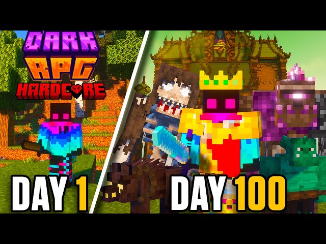 I SURVIVED 100 DAYS IN FANTASY MINECRAFT HARDCORE!!