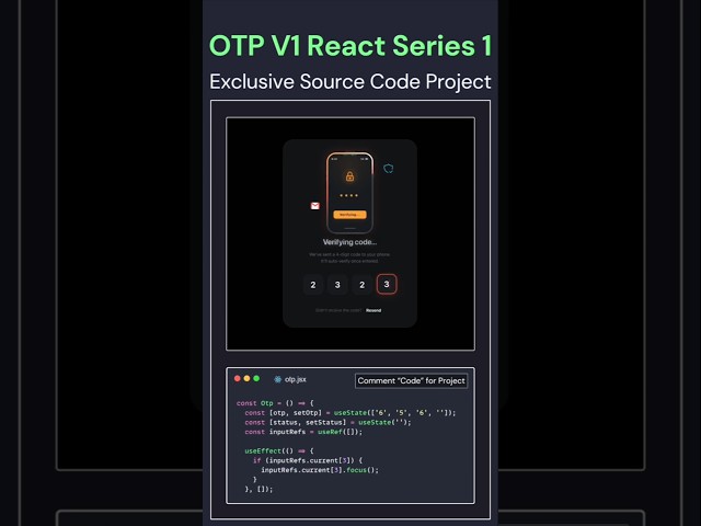 🔥Modern OTP Verification in React