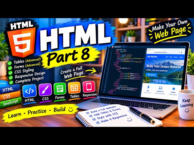 Part8 HTML & CSS for beginners (build a simple website with HTML/CSS)
