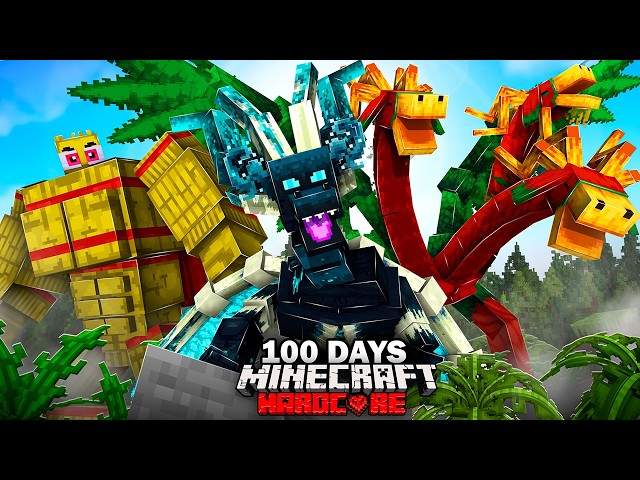 I Survived 100 Days as a WARDEN DRAGON in HARDCORE Minecraft!