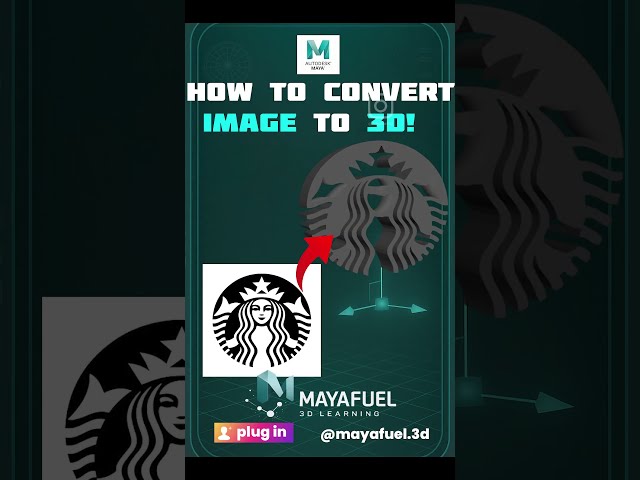 Can You Turn Any Logo Into 3D in Maya? ☕🔥