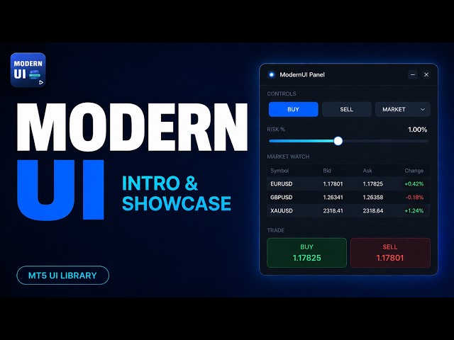 ModernUI Library for MT5: Build Modern EA Panels & Dashboards
