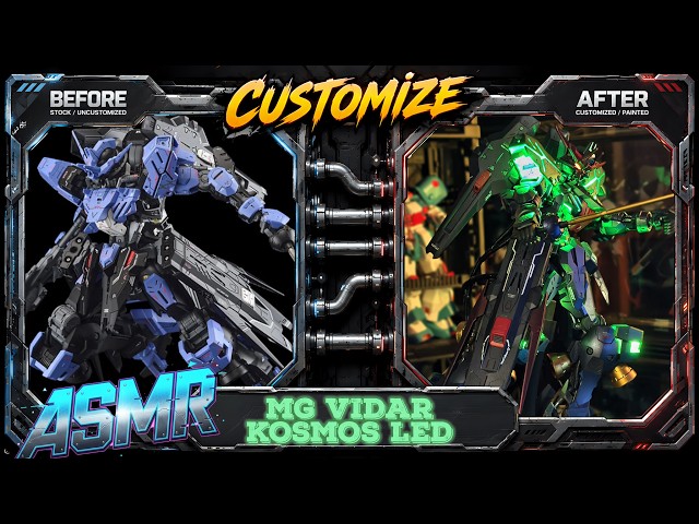 MG Vidar Bandai Custom Repaint x Kosmos LED | ASMR Quick Build