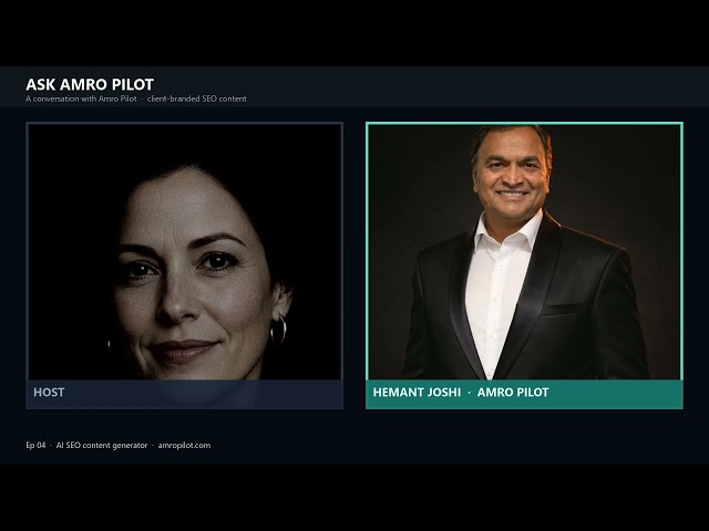 AI SEO content generator | Ask AmroPilot Ep 04Ask AmroPilot Episode 04