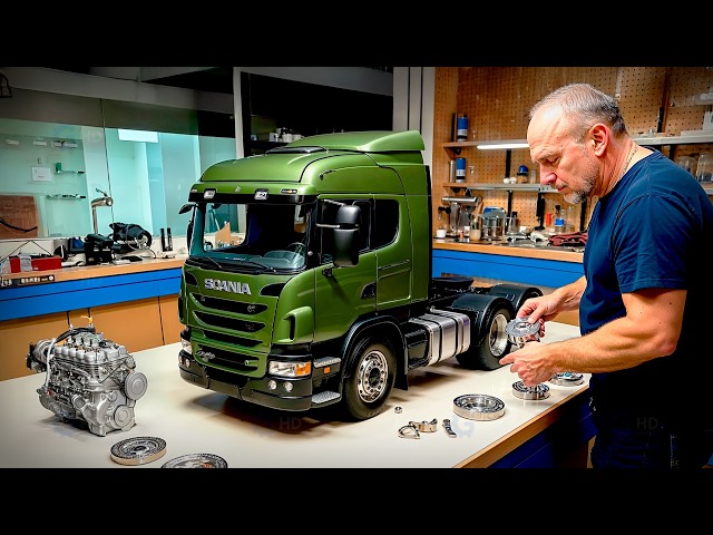 Man Builds an INCREDIBLE $2,000 Scale SCANIA RC TRUCK with WORKING MECHANISMS by @BOXWORKS