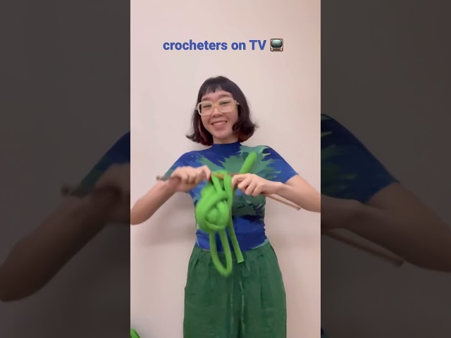 how crochet is represented on TV 📺 #crochetbag