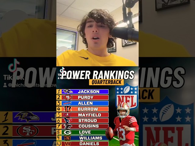 🚨 QB power rankings #nfl #fyp