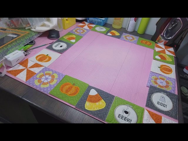 Kimberbell Halloweenn Reimagined Tabletopper with Renee - Part 2: Center Grid, Quilting & Assembly