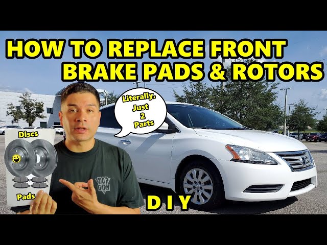 How To Replace Front Brake Pads And Disc Rotors In A 2014 Nissan Sentra