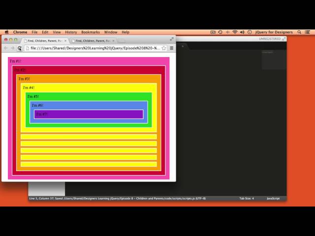 Designers Learning jQuery Episode 8: Parents and Children