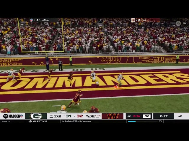 Turning #52 Rd Pick into WR X Factor dudes a stoned cold magnet [ Madden26 ] high lights. #Packers