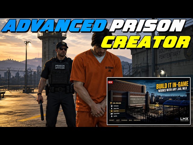 Advanced Prison Creator Script | LMX Prison Creator | QBCore/Qbox/ESX |#328