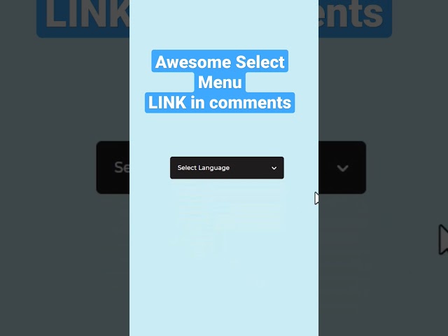 Awesome Customized Select Menu