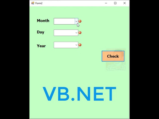 visual basic .net Validate ComboBox in Windows Application