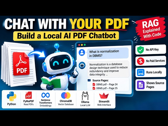 RAG (Retrieval-Augmented Generation) - Local RAG PDF Chatbot with Python