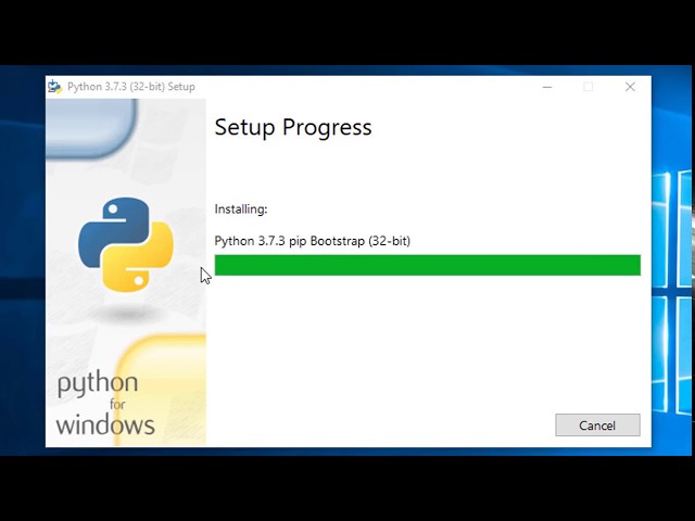 Python 3.7.3  installation for windows 10