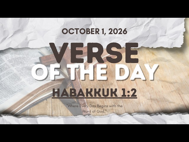 Verse of the Day | Habakkuk 1:2 [October 1, 2026]