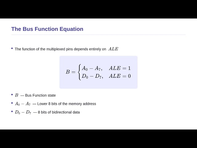 Microprocessor - Multiplexed Address and Data Bus