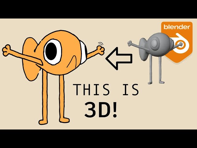 How I made this (Le Poisson Steve) 2D+3D animation in Blender