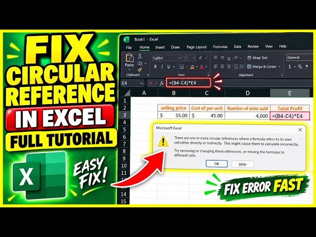 How To Fix a Circular Reference in Excel 2026 - Full Tutorial