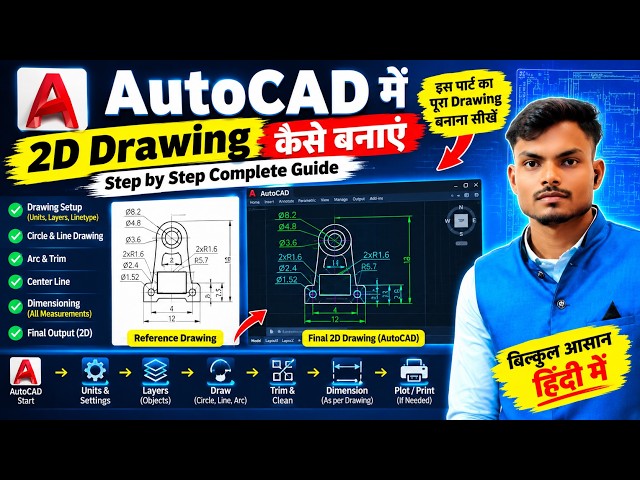 AutoCAD में 2D Drawing कैसे बनाएं? | Step by Step Complete Tutorial | AutoCAD Hindi
