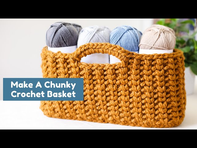Chunky Crochet Basket Tutorial for Beginners [Jessie Stash Basket - TL Yarn Crafts]