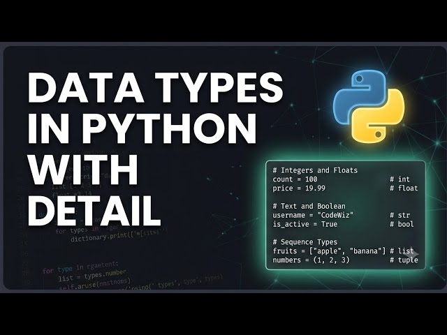 Data types in python from basic to advance in detail 