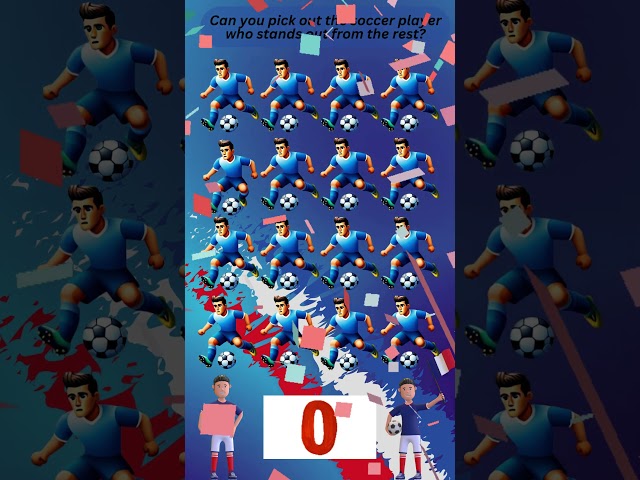 Can you spot the unique football player? #shorts #quiz #football