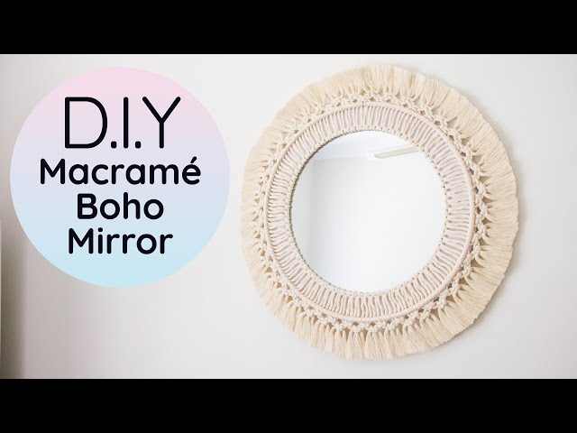 DIY Macrame Boho Mirror Tutorial | Beginner Friendly Macrame Mirror Mandala