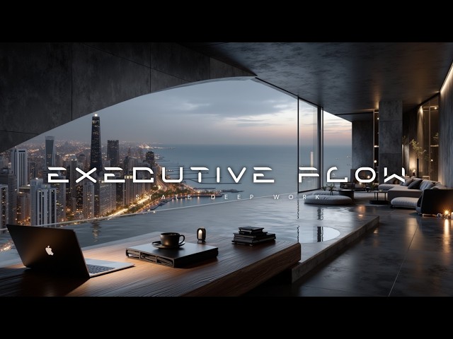 Deep Work Music For Hyperfocus & Night Coding in Luxury Penthouse | Dark Ambient Flow