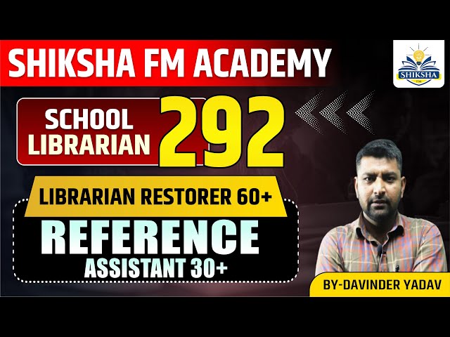 Punjab school librarian || library restorer || 2024 || by Davinder yadv