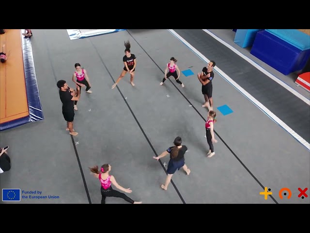 Team Gymnastics Warm Up Running in Circles all drills | TeamGym | TG4H
