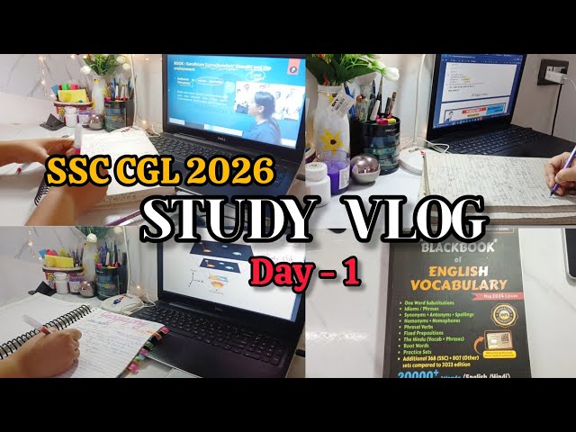 SSC CGL 2026 | Starting my preparation today | Day 1 study productive study vlog #sscpreparation