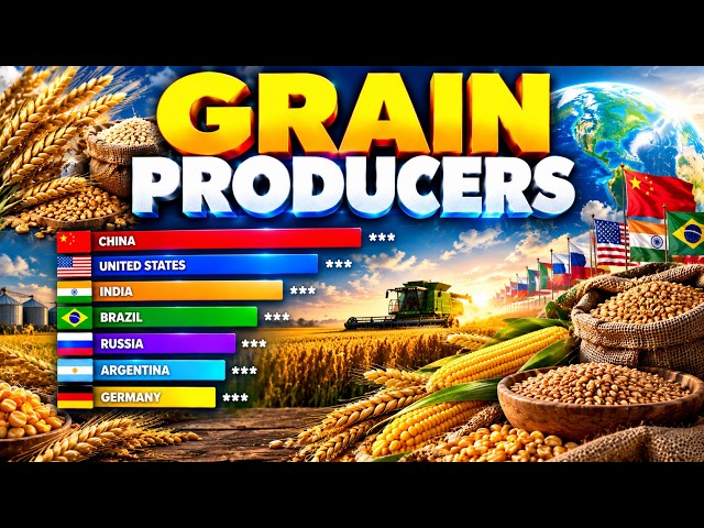 LARGEST GRAIN PRODUCERS IN THE WORLD | 1961-2026 | ANIMATED TIMELINE