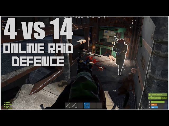 ONLINE RAID DEFENCE 4 vs URXP! | Vanilla Rust