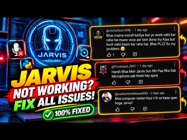 JARVIS AI Not Working? Fix Mic, Python Errors & Restart Issues (Windows & Mac)