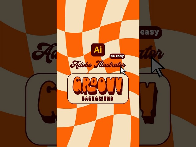 Groovy background (retro style) in Adobe Illustrator. #adobeillustrator #vector #graphicdesign