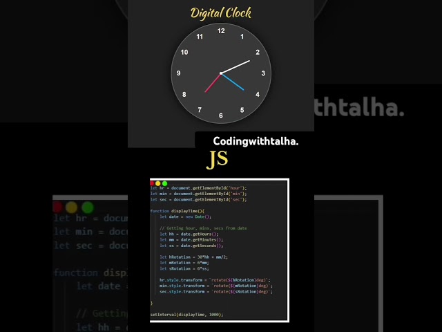 I Made a Digital Clock Using Only HTML & CSS
