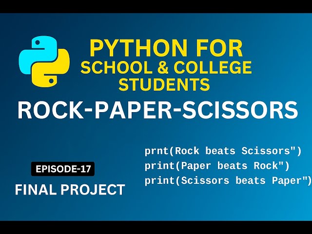 পাইথন রক পেপার সিজার গেম বাংলায় | Rock Paper Scissors Game in Bangla for Beginners