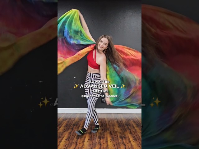 learn this advanced belly dance veil movement! ♥️🔥 #bellydance #tutorial