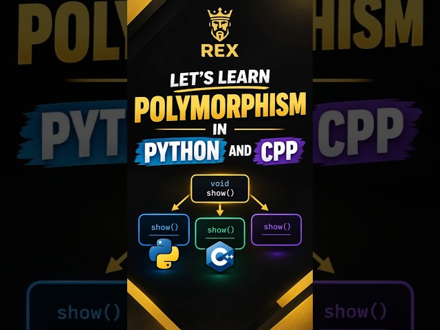 Learn Polymorphism in CPP & Python || #learning #code #cpp #python #games