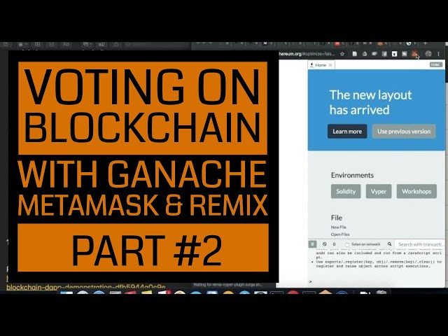 Voting on Blockchain Part #2 - with DApp