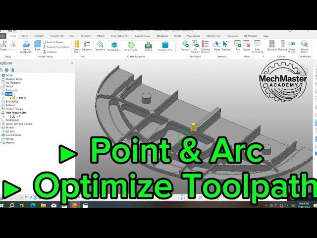 Point Distribution & Arc Fitting – Optimize Toolpath Quality (4) | 3‑Axis Advanced Course