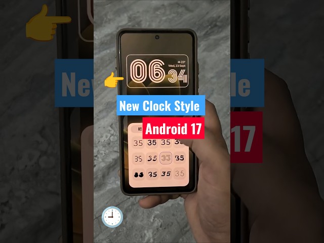 Moto Lock Screen Clock Style - Android 17 Update 🔥 #android17